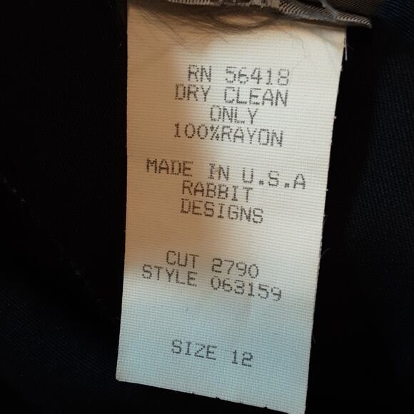 Rabbit Rabbit Rabbit Designs Vintage Pleated Dolman Sleeve Black Maxi Dress 12 - Picture 7 of 8